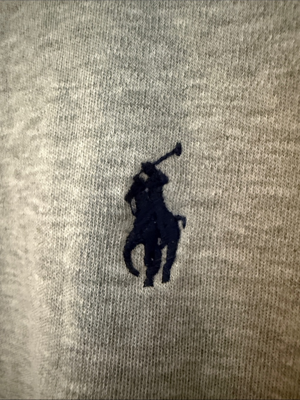3/$20 Polo by Ralph Lauren Light Gray Polo with Navy Pony Logo Business Casual - Picture 4 of 7